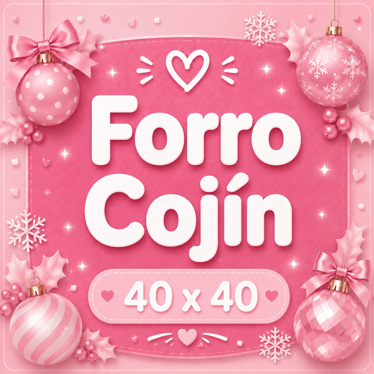 6CE3CDAF-FD2F-4AE4-A639-8A03728BD1C1 FORRO COJIN NAVIDAD - Imagen 1