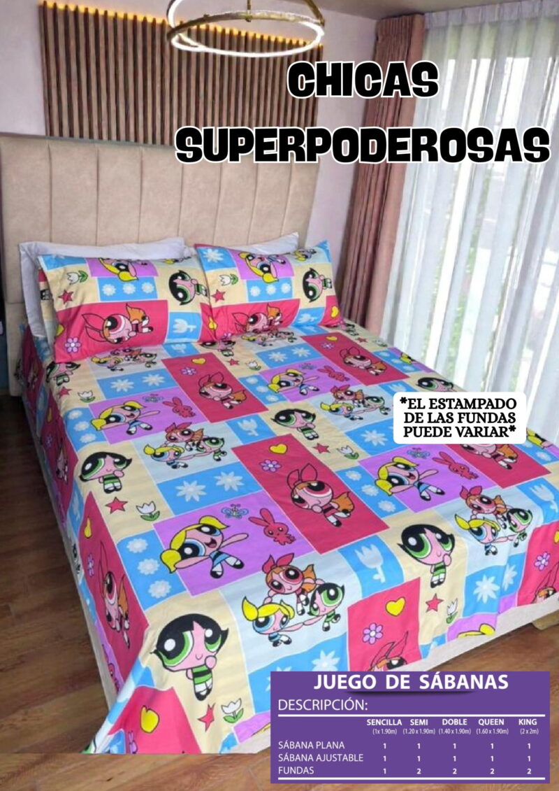 Sábana Infantil CHICAS SUPERPODEROSAS