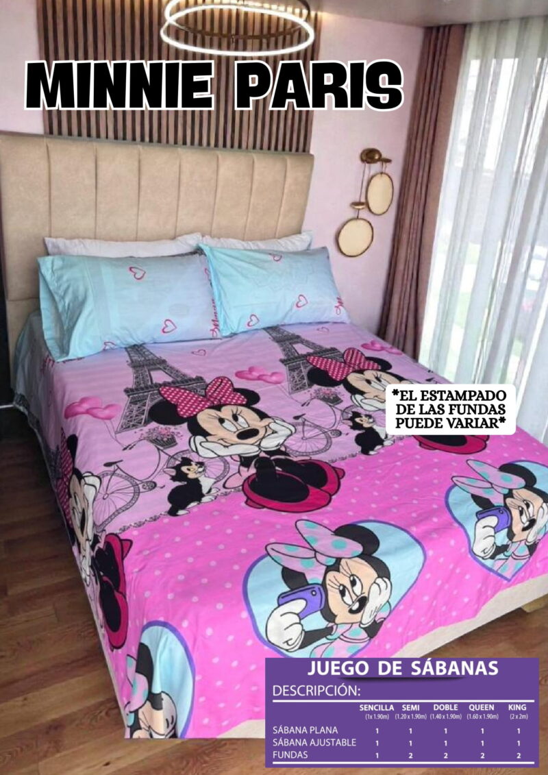 Sábana Infantil MINNIE PARIS