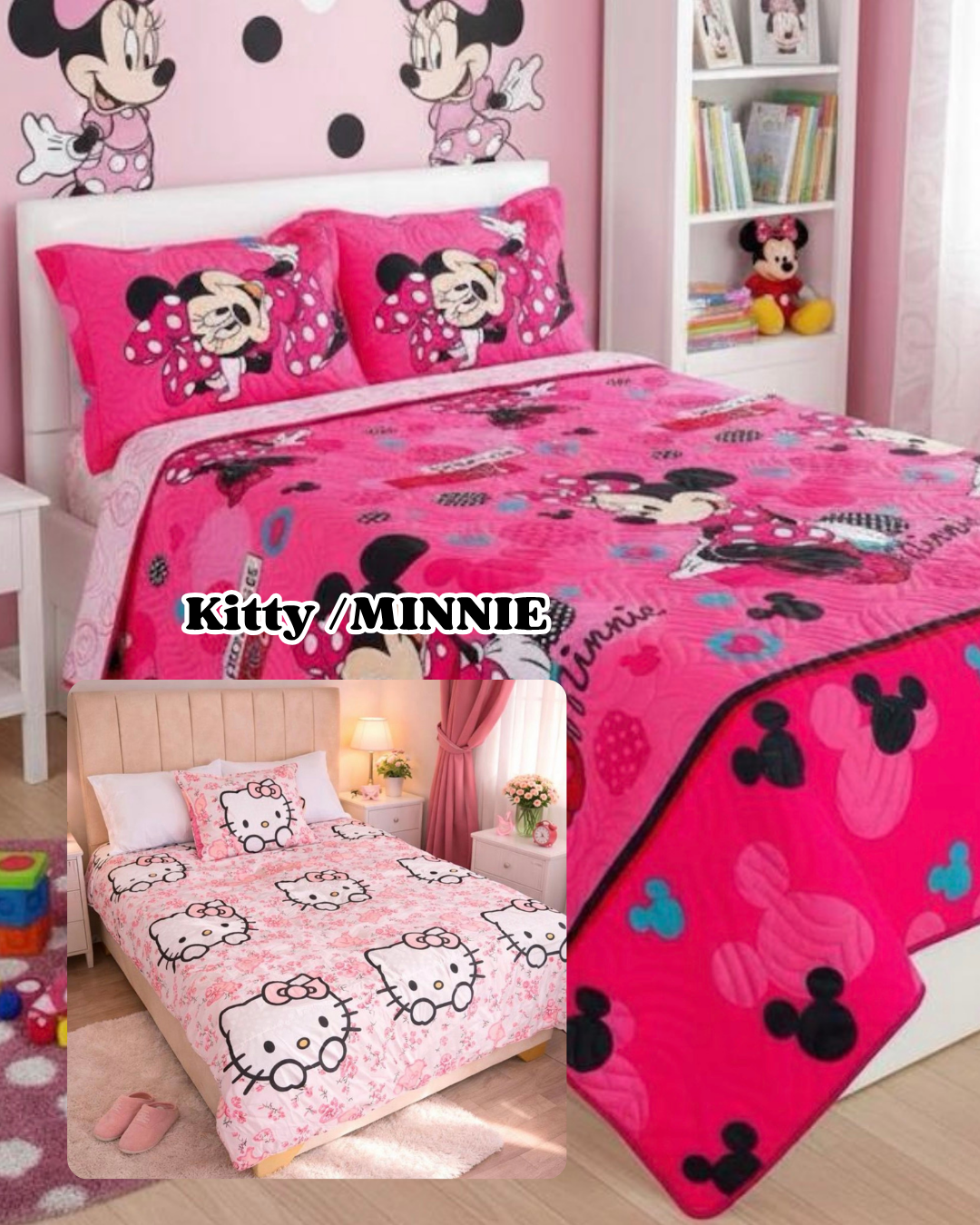 Miniegatita Colcha Infantil kitty / Minnie Doble - Imagen 1