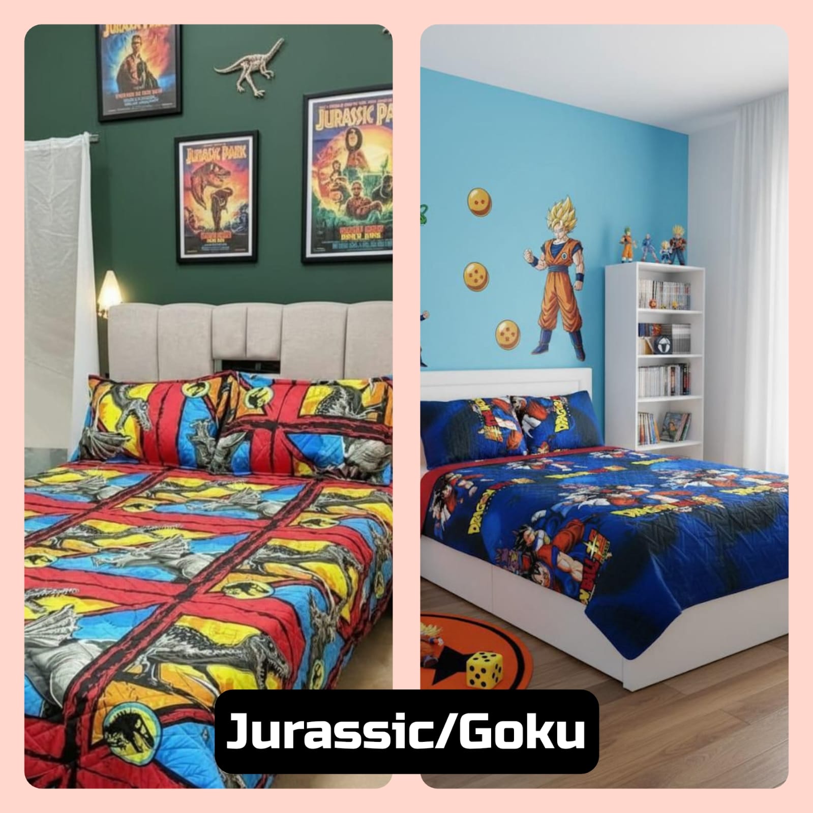 WhatsApp Image 2026-05-13 at 4.33.12 PM Colcha Infantil JURASSIC / GOKU - Imagen 1