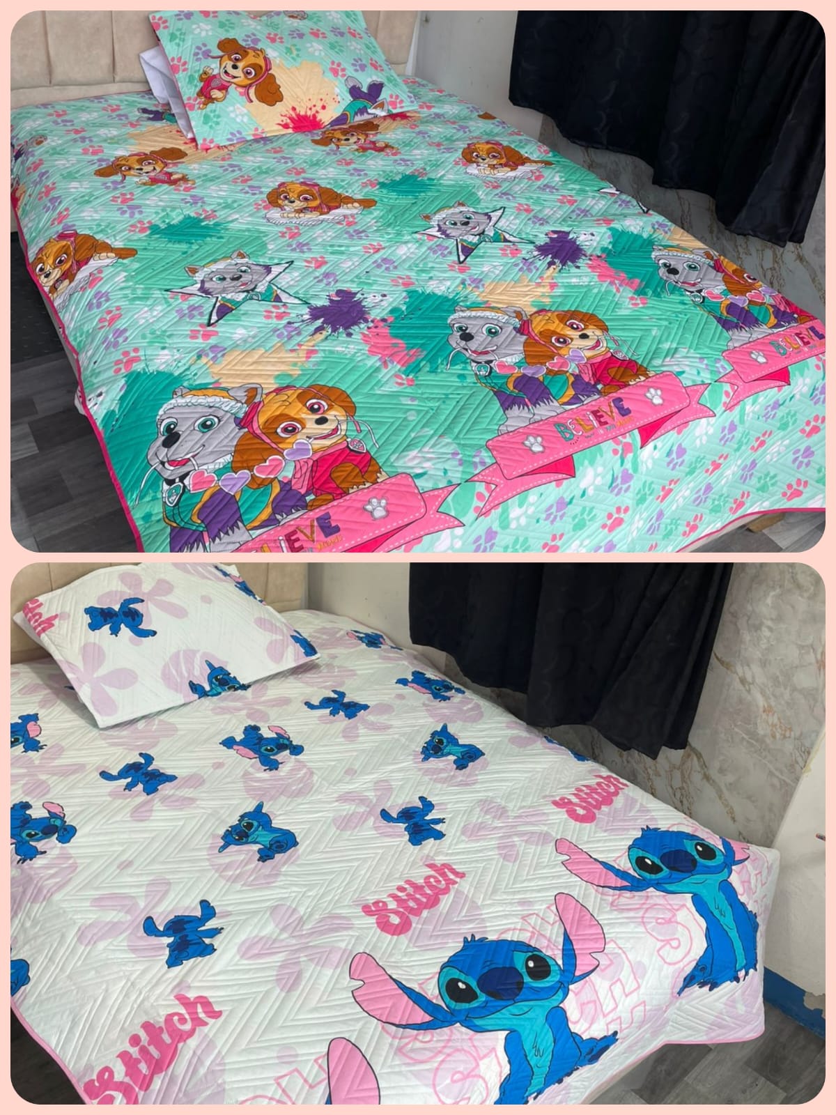 WhatsApp Image 2026-06-09 at 5.06.20 PM (1) Colcha Infantil Patrulla / stich Sencilla - Imagen 1