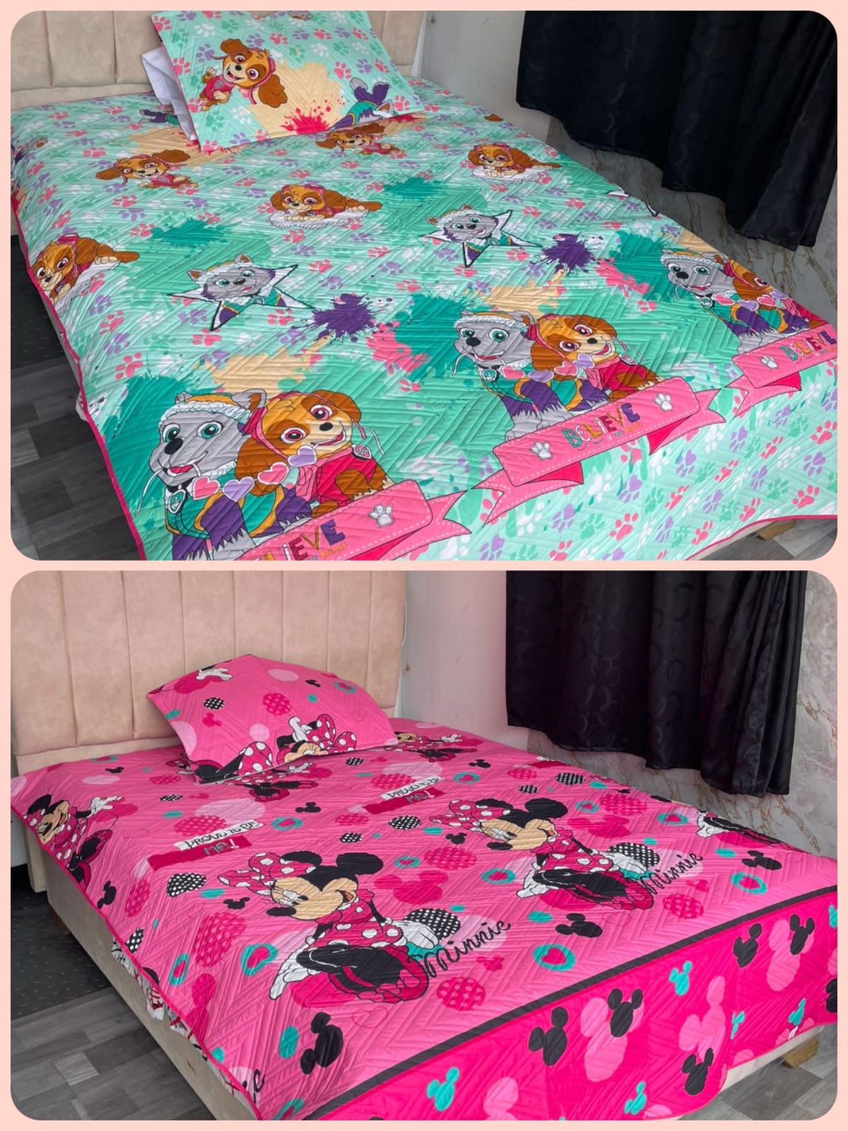 WhatsApp Image 2026-06-09 at 5.06.20 PM (2) Colcha Infantil Patrulla / Minnie Sencilla - Imagen 1