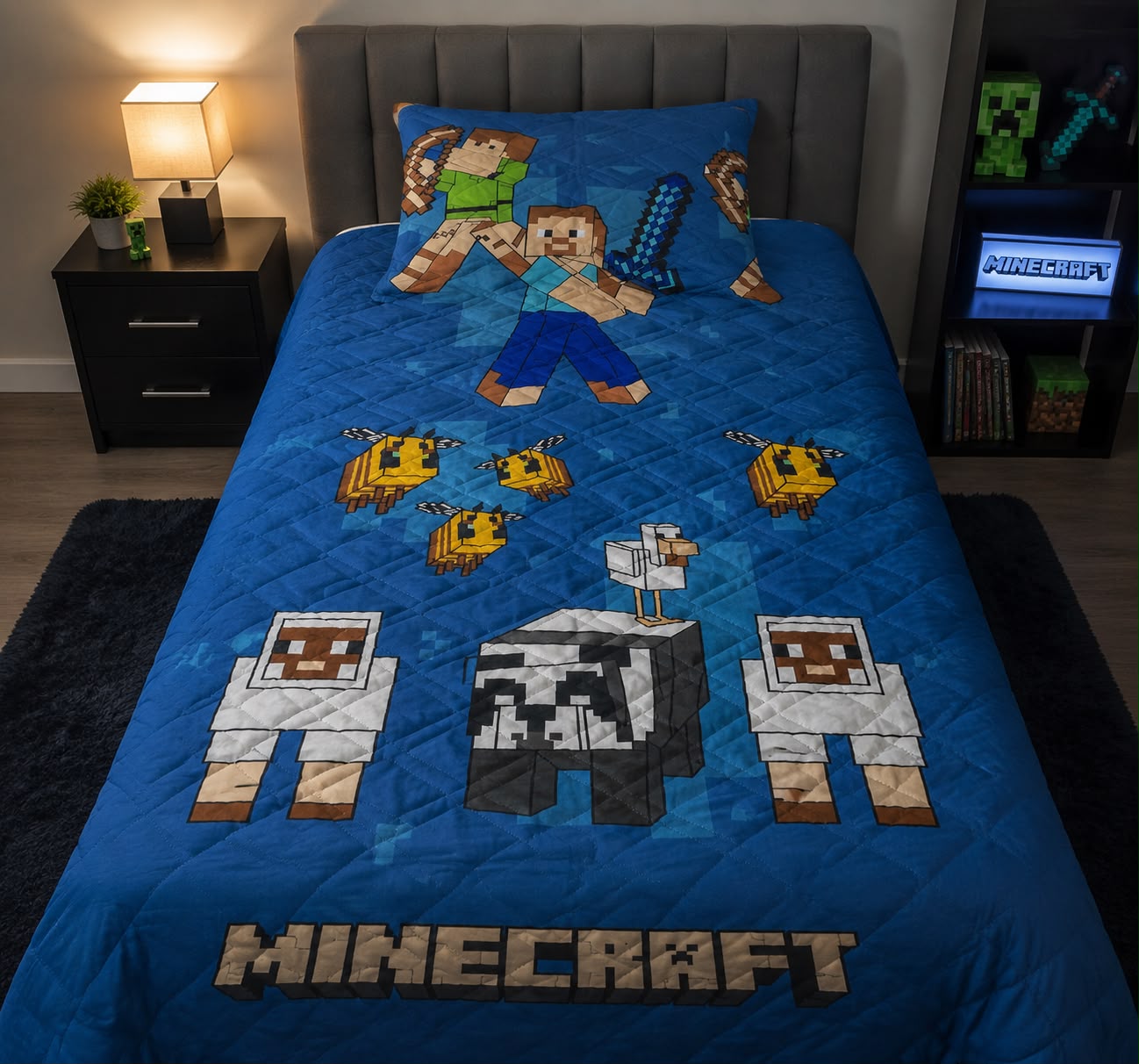 WhatsApp Image 2026-06-09 at 6.14.33 PM Colcha Infantil Blue / Maicraft Sencilla - Imagen 1
