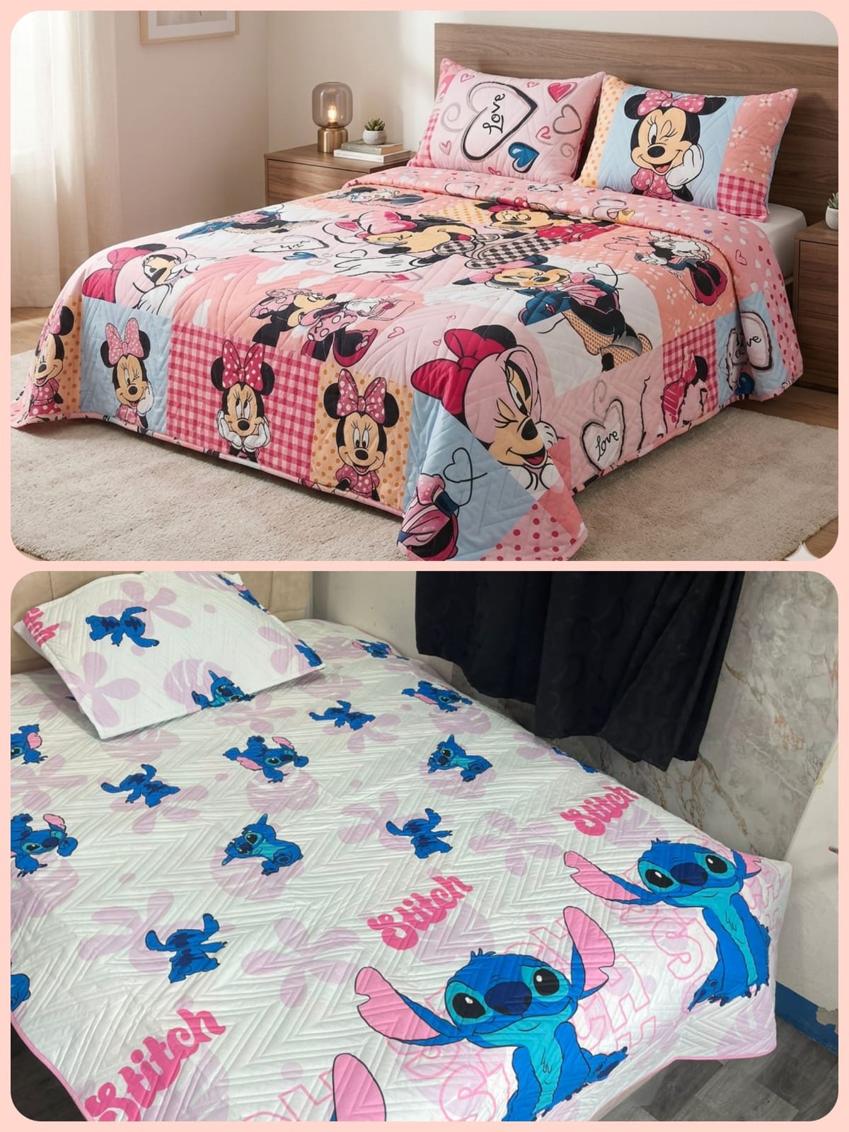 WhatsApp Image 2026-06-27 at 10.44.21 AM Colcha Infantil STITCH2/MINNIE3 - Imagen 1
