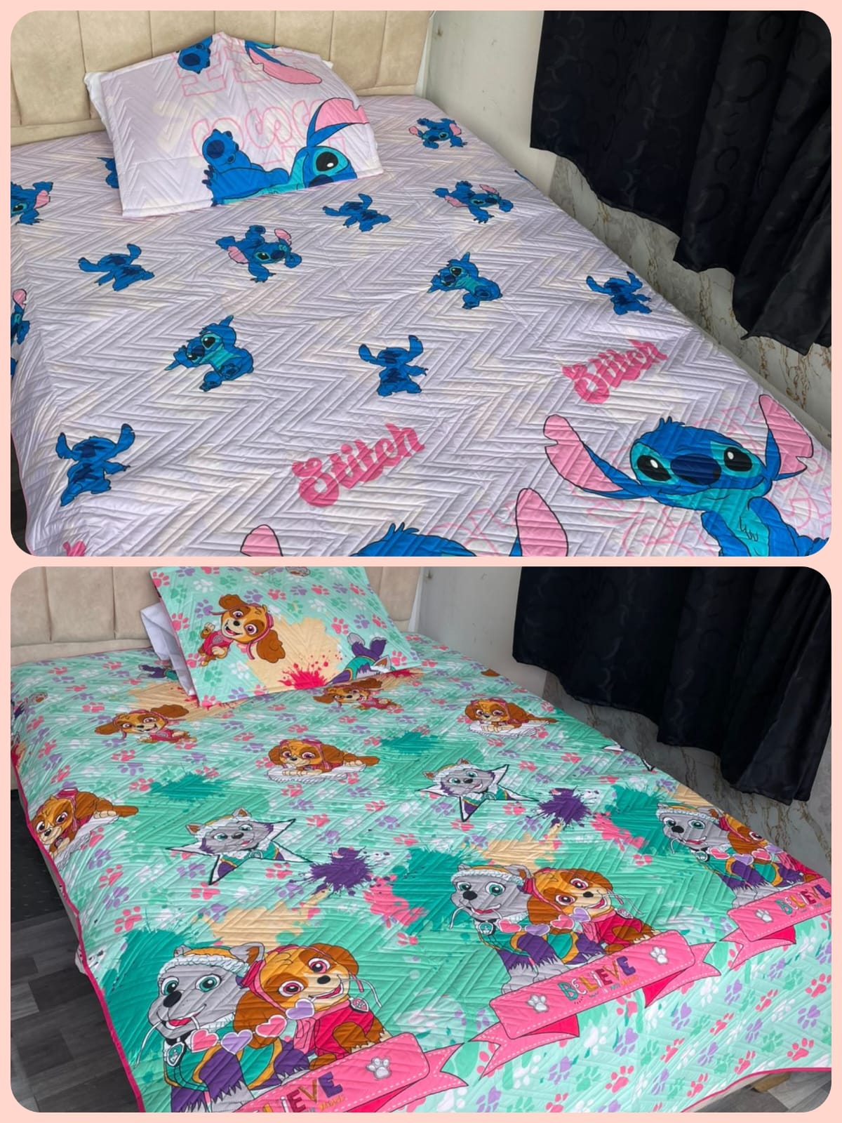WhatsApp Image 2026-06-27 at 10.44.22 AM (1) Colcha Infantil STITCH3/PATROL - Imagen 1