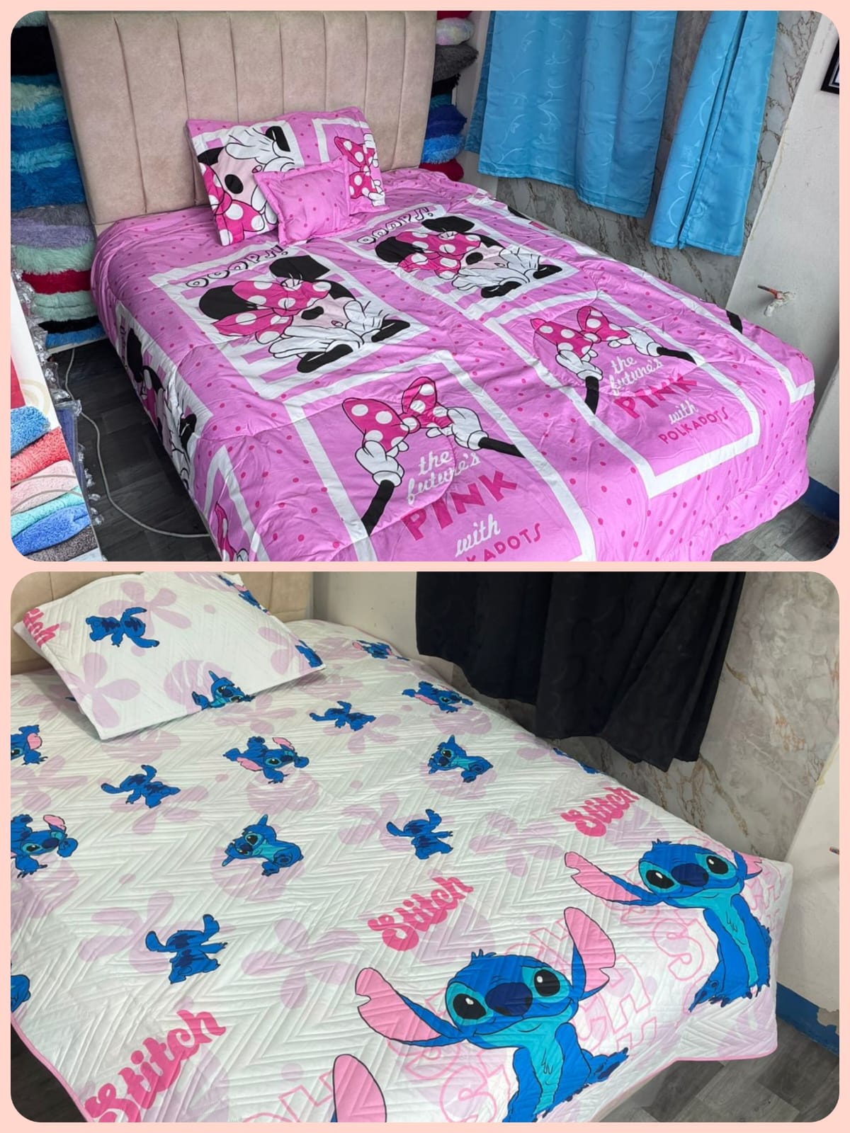 WhatsApp Image 2026-06-27 at 10.44.23 AM Colcha Infantil STITCH2/MINNIE - Imagen 1