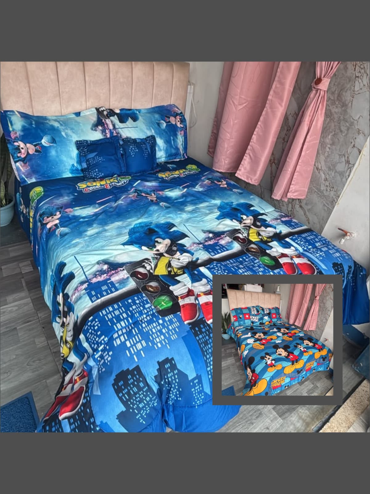 WhatsApp Image 2026-07-04 at 5.35.18 PM (5) Edredón Infantil SONIC / MICKEY - Imagen 1