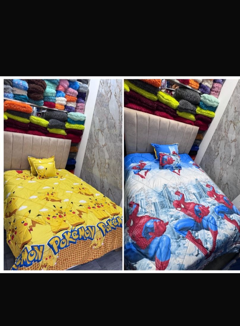 WhatsApp Image 2026-07-04 at 5.35.19 PM (2) Edredón Infantil PIKACHU / SPIDERMAN - Imagen 1
