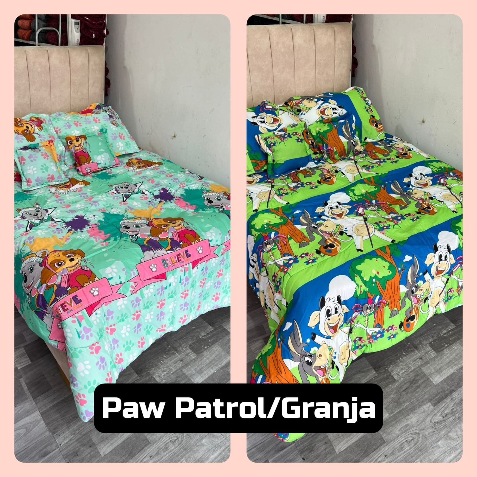 WhatsApp Image 2026-07-04 at 5.35.19 PM (3) Edredón Infantil GRANJA / PAW PATROL - Imagen 1