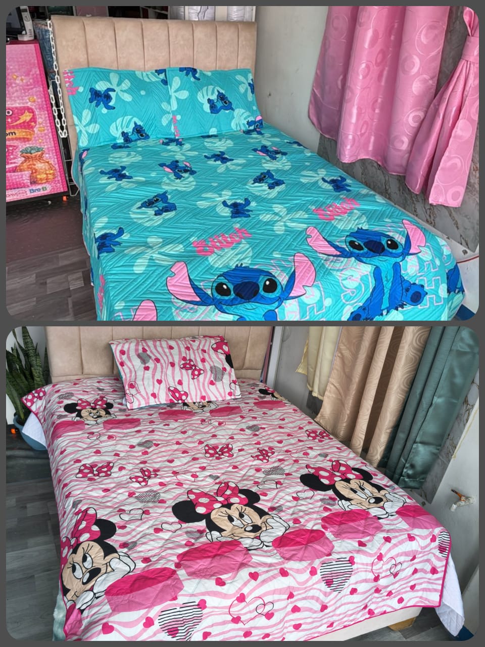 WhatsApp Image 2026-07-16 at 10.30.56 AM (1) Colcha Infantil STITCH / MINNIE - Imagen 1