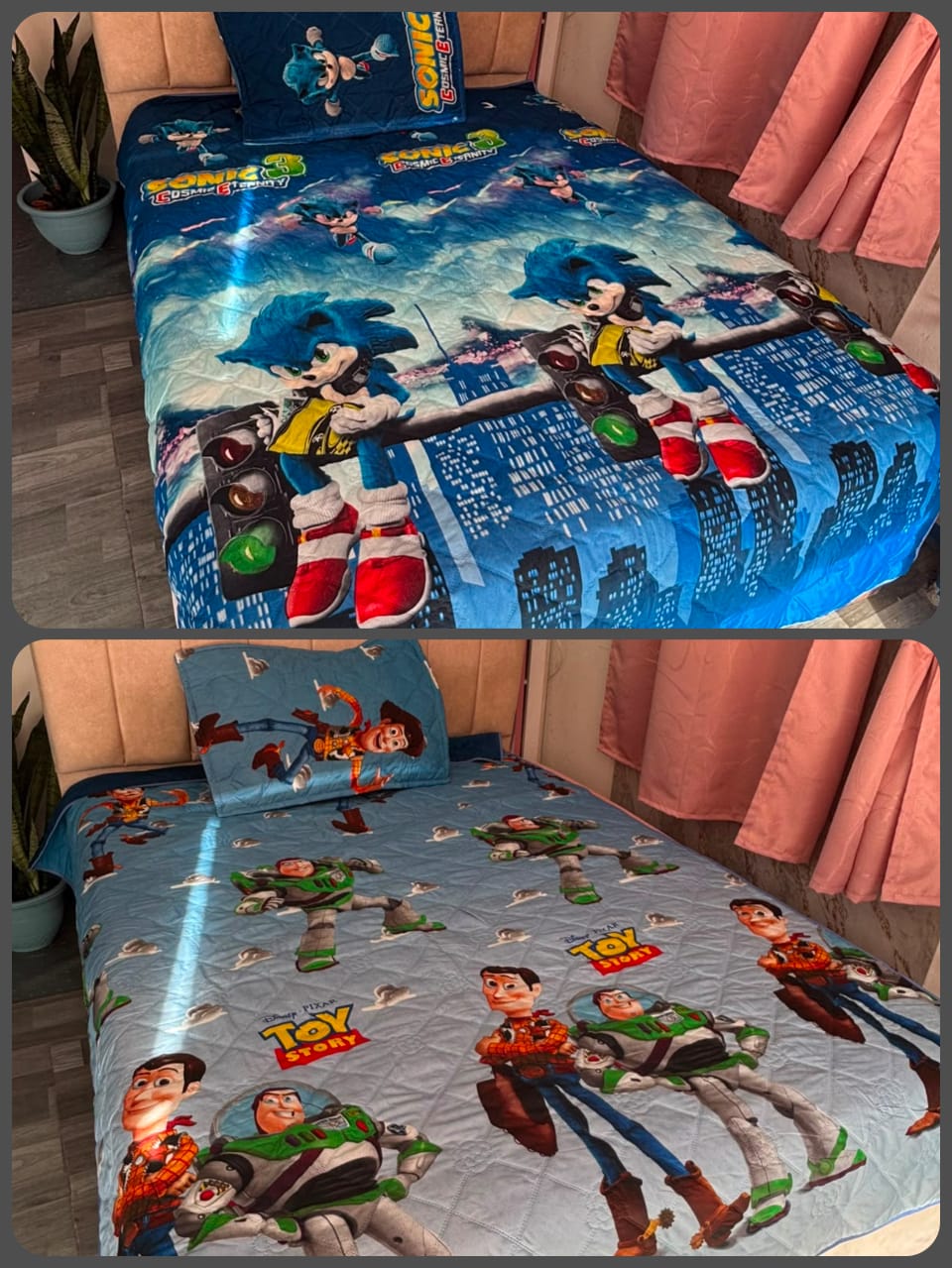 WhatsApp Image 2026-07-16 at 10.30.58 AM (3) Colcha Infantil SONIC / TOY STORY - Imagen 1