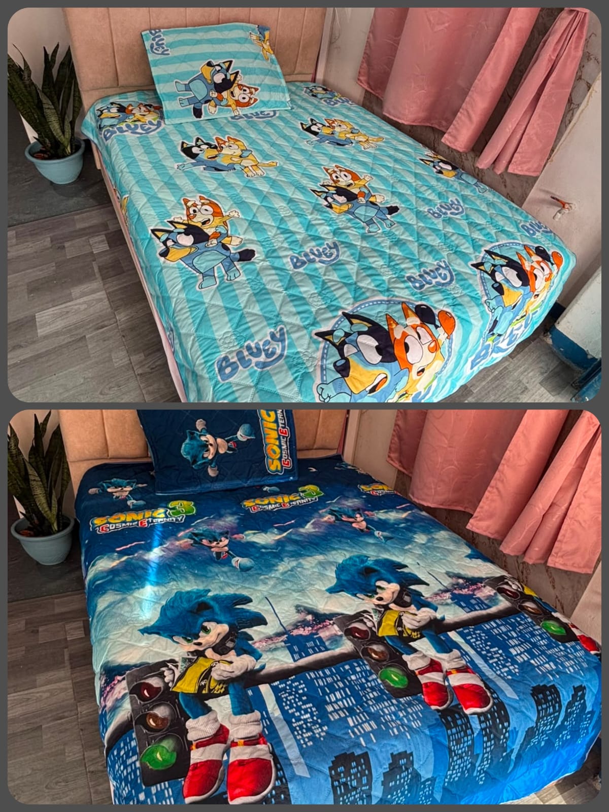 WhatsApp Image 2026-07-30 at 11.49.35 AM Colcha Infantil BLUEY / SONIC - Imagen 1