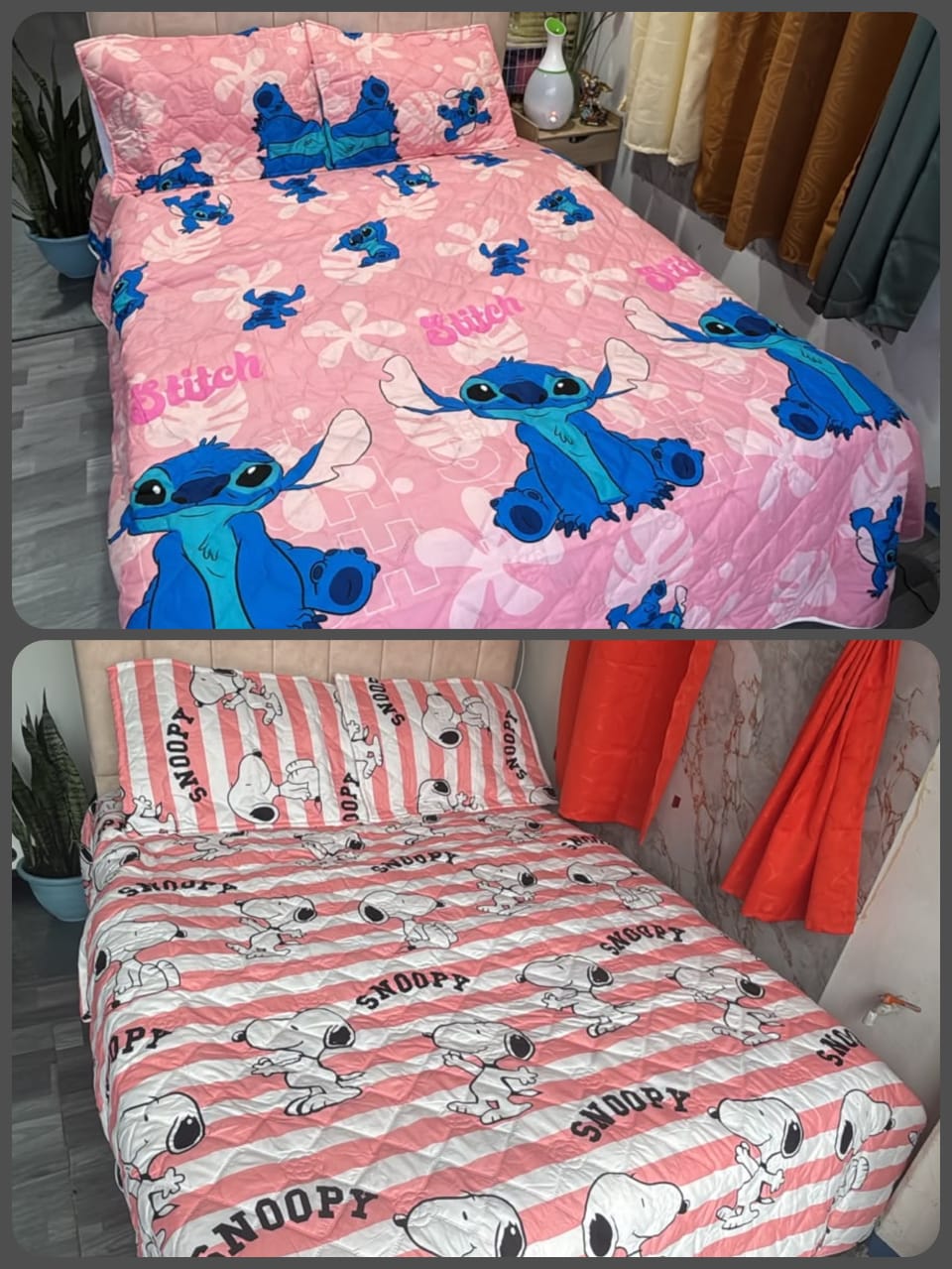WhatsApp Image 2026-08-11 at 3.47.38 PM (1) Colcha Infantil STITCH / SNOOPY - Imagen 1