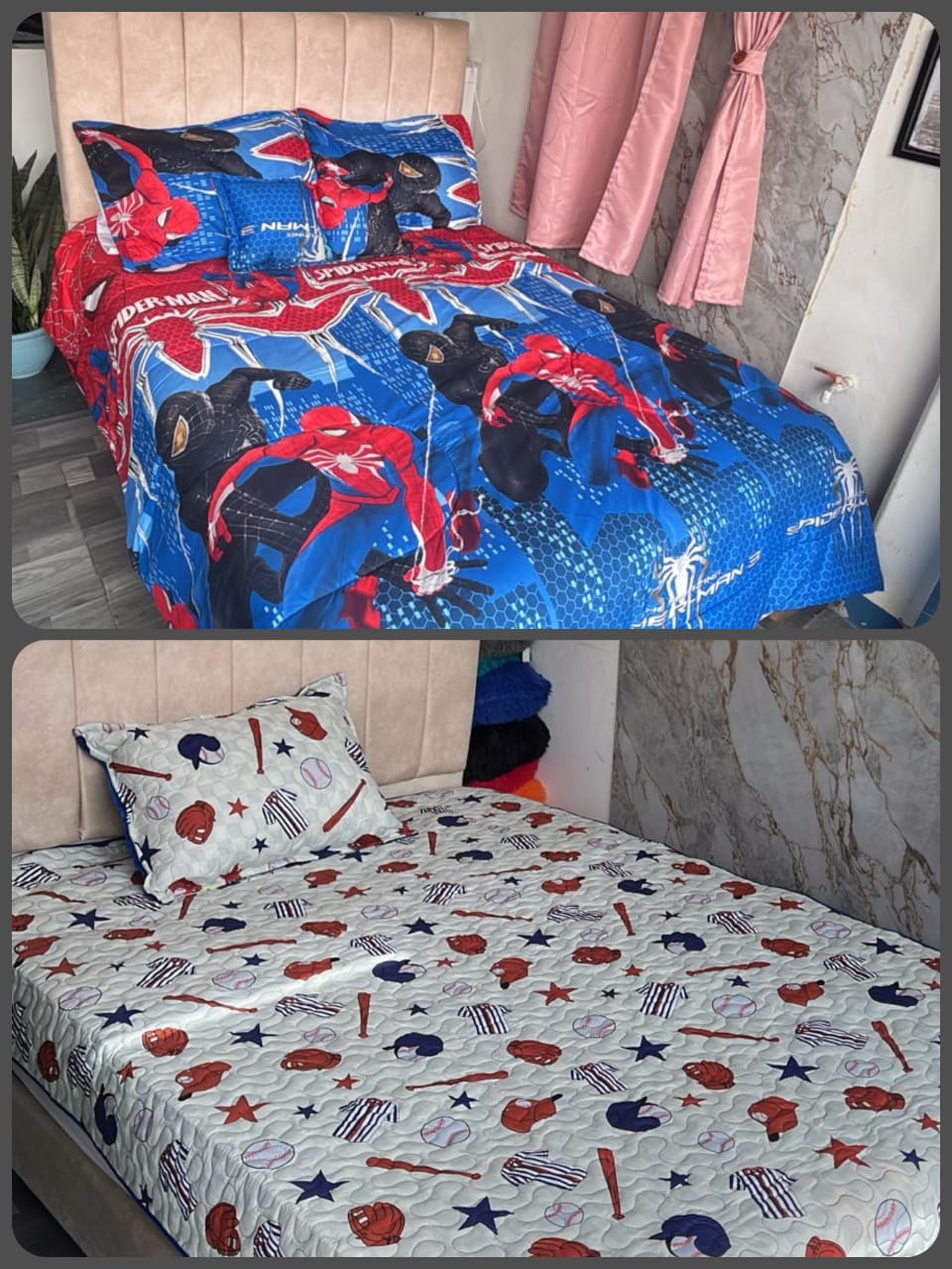 WhatsApp Image 2026-08-11 at 3.51.15 PM (5) Colcha Infantil SPIDER AZUL / BEISBOL - Imagen 1