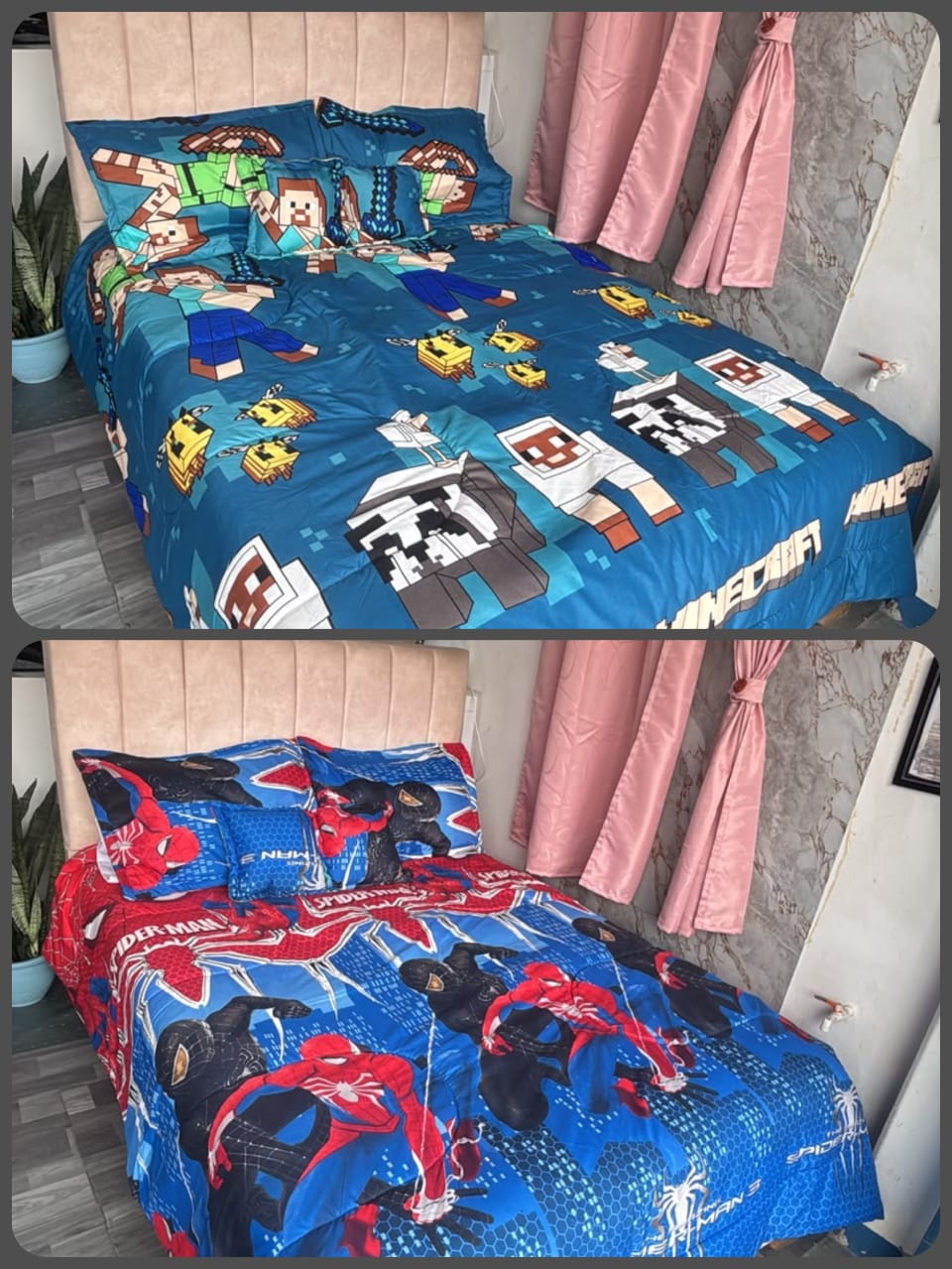 WhatsApp Image 2026-08-11 at 3.51.15 PM Colcha Infantil MINECRAFT / SPIDER AZUL - Imagen 1