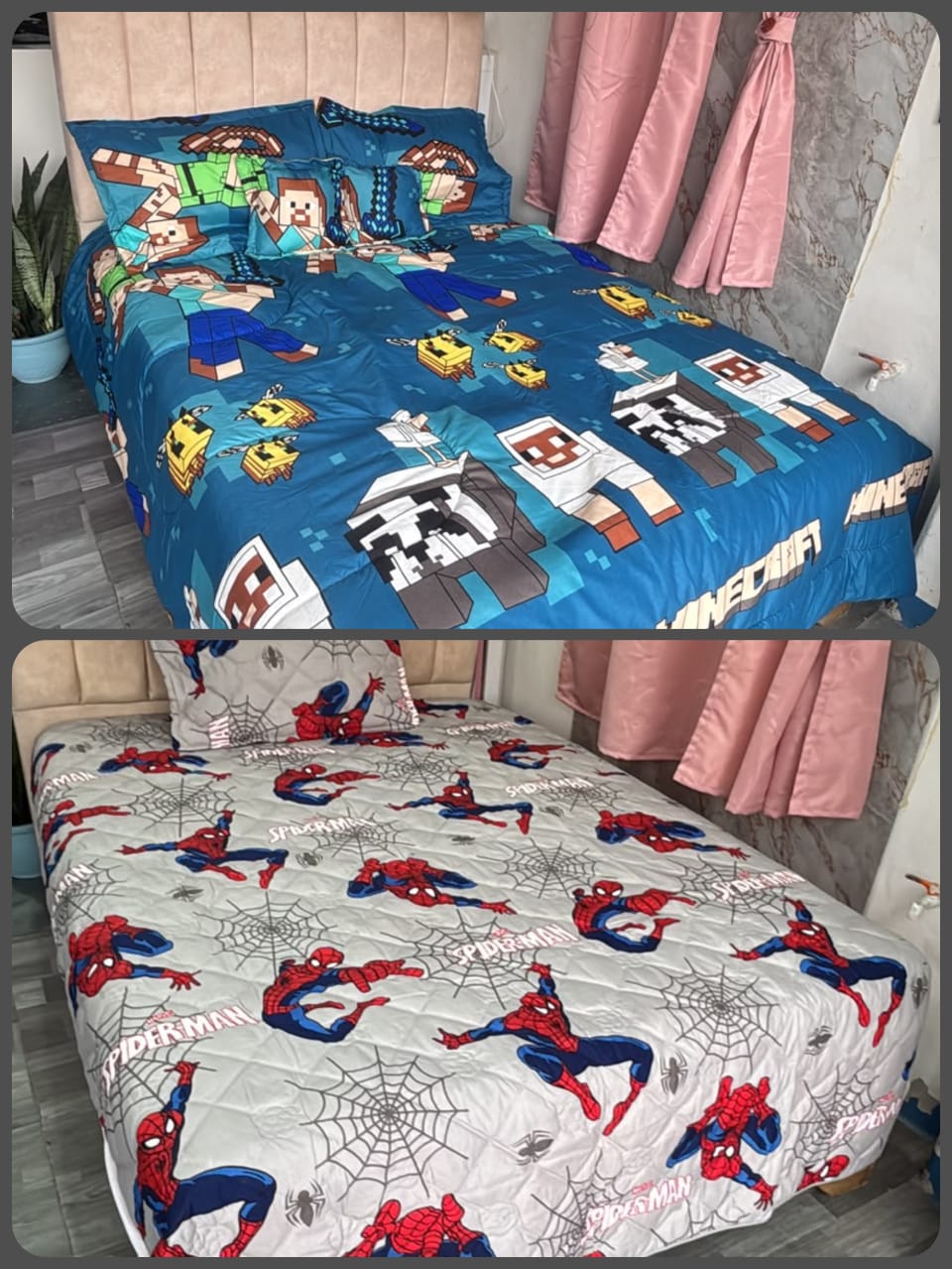 WhatsApp Image 2026-08-11 at 3.51.16 PM Colcha Infantil MINECRAFT / SPIDER GRIS - Imagen 1