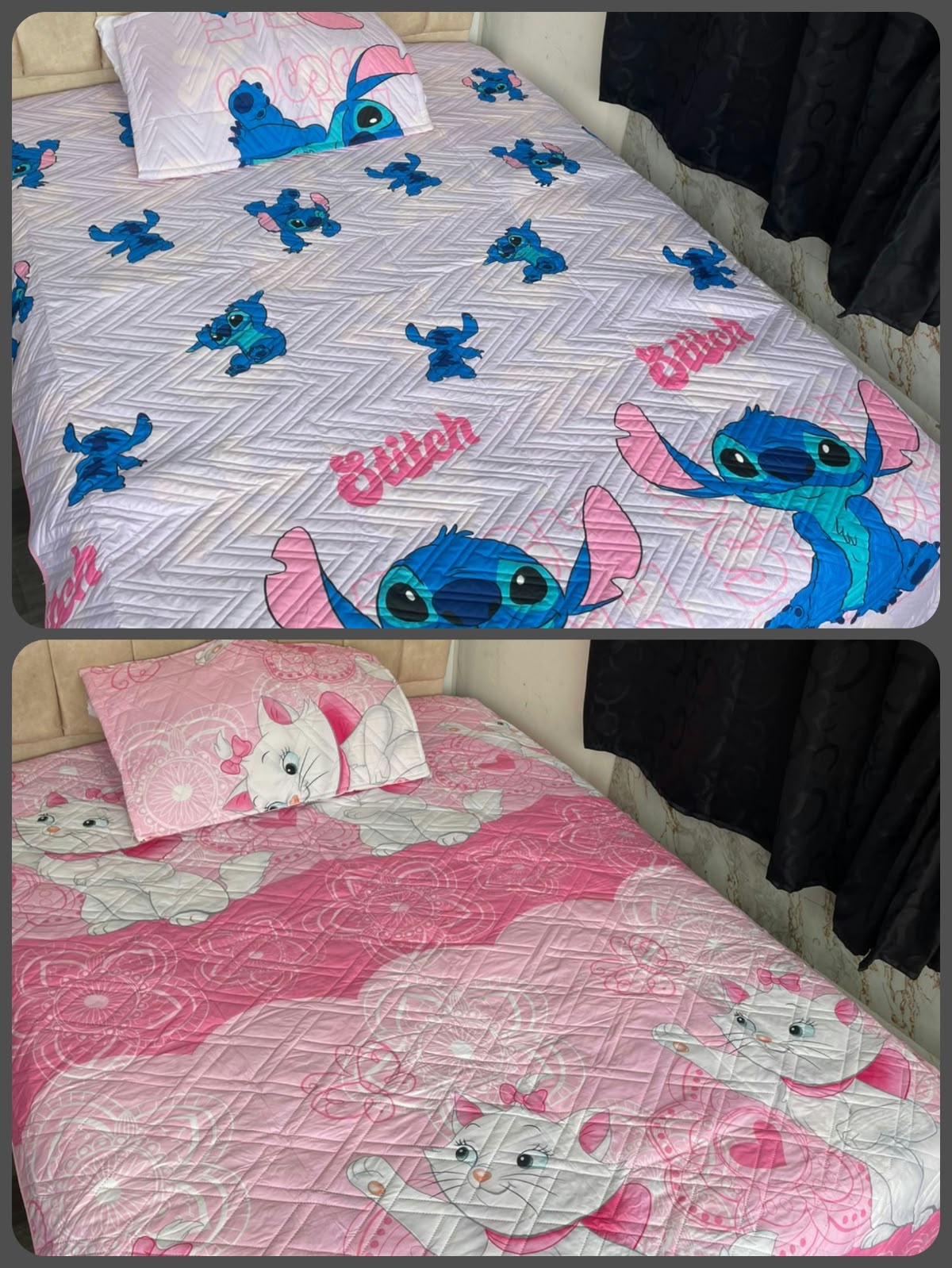 WhatsApp Image 2026-10-07 at 3.27.54 PM Colcha Infantil STITCH / MARIE - Imagen 1