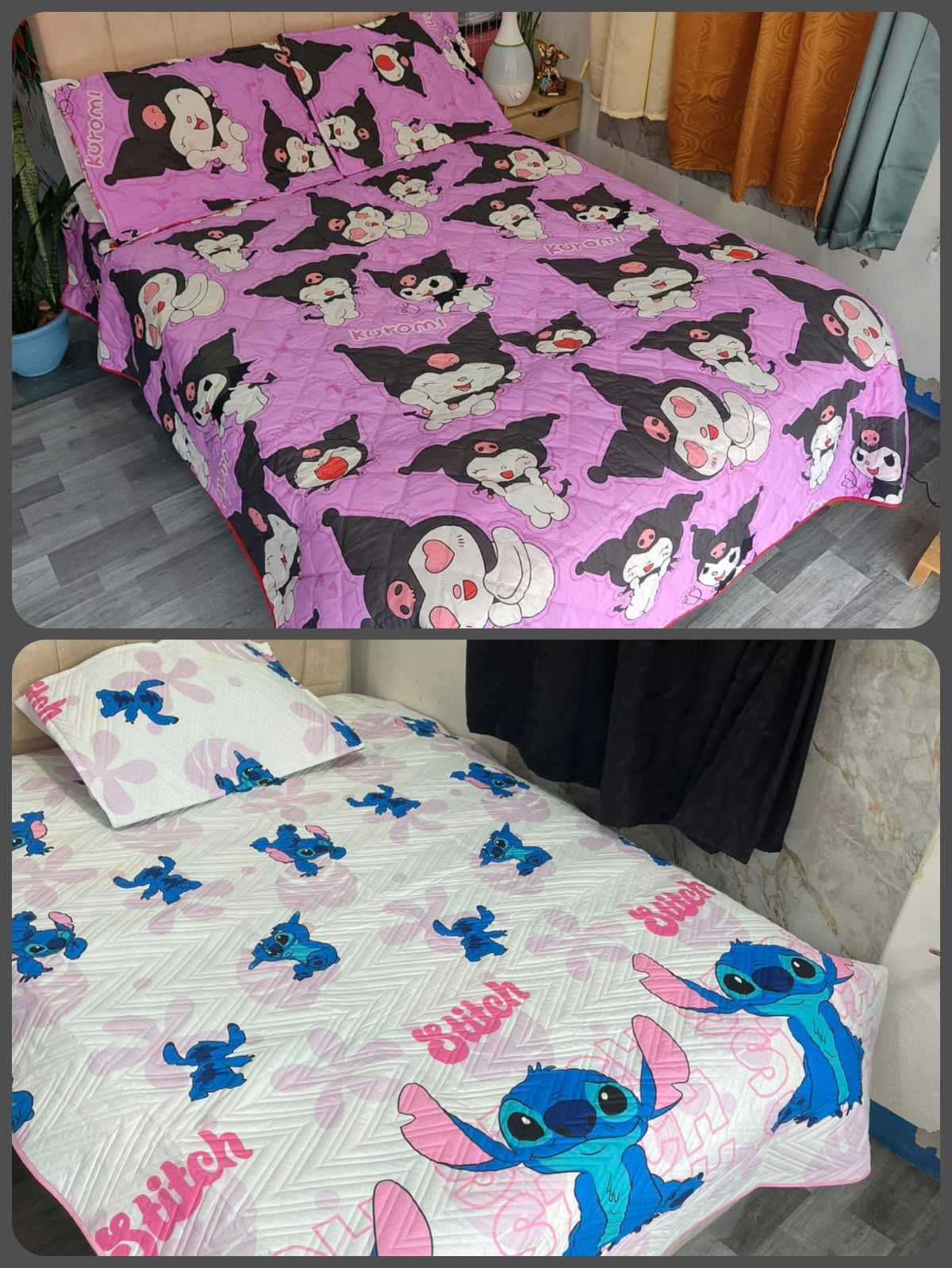 WhatsApp Image 2026-10-07 at 3.27.55 PM Colcha Infantil KUROMI / STITCH - Imagen 1